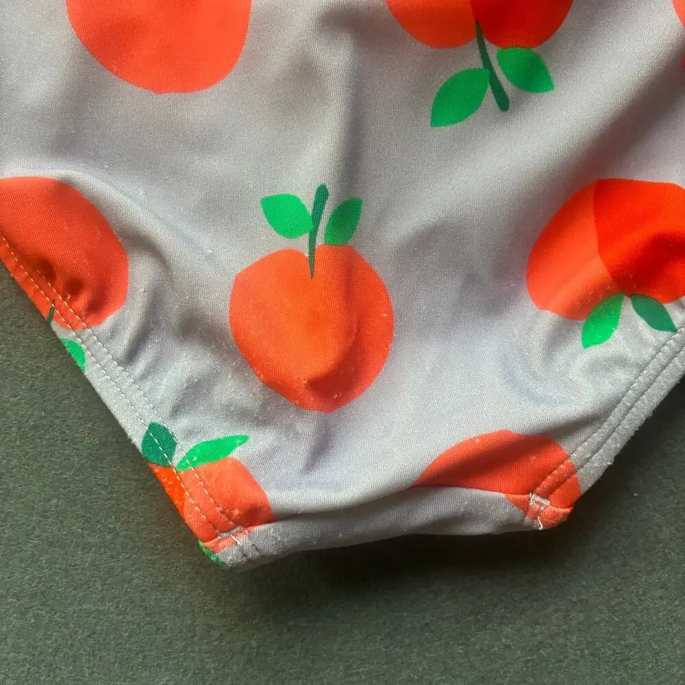 Hanna Andersson Peach on Peaceful Perfect Ruffle Strap Swimsuit